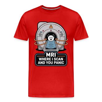 MRI Where I Scan And Rad Tech Radiologist MRI Tech - Männer Premium Bio T-Shirt - Rot - Vorne - Damien (186cm)