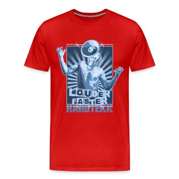 Hardtekk Tekke Ostdeutschland - Männer Premium Bio T-Shirt - Rot - Vorne - Damien (186cm)