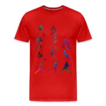 Baseballspieler #baseball #sport - Männer Premium Bio T-Shirt - Rot - Vorne - Damien (186cm)