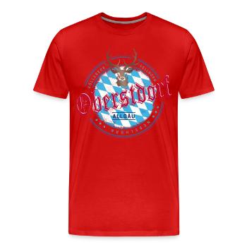 Oberstdorf Bayern Deutschland Allgäu Souvenir - Männer Premium Bio T-Shirt - Rot - Vorne - Damien (186cm)
