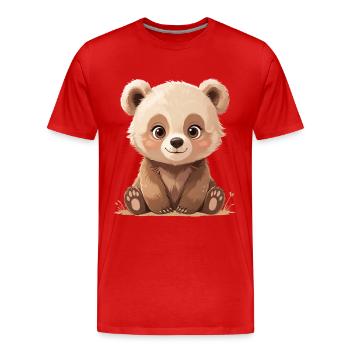 Cuddly bears in the sunlight - Men's Premium Organic T-Shirt - red - Front - Damien (186cm)