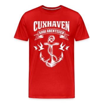 Vacances en mer du Nord Aventure AHOI Fun - T-shirt bio Premium Homme - rouge - Devant - Damien (186cm)