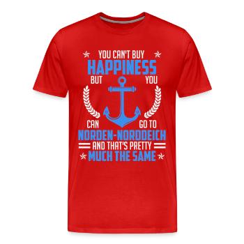 MER DU NORD VOUS POUVEZ CONDUIRE VERS NORD NORD. - T-shirt bio Premium Homme - rouge - Devant - Damien (186cm)