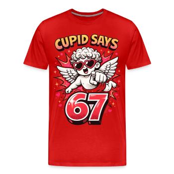 Cupid Days 67 Liebe Valentinstag Geschenk Süß - Männer Premium Bio T-Shirt - Rot - Vorne - Damien (186cm)