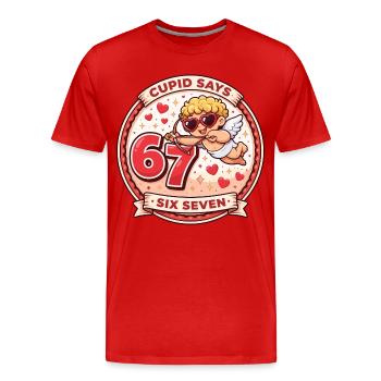 Cupidon Days 67 Love Drôle Cadeau de la Saint-Valentin - T-shirt bio Premium Homme - rouge - Devant - Damien (186cm)