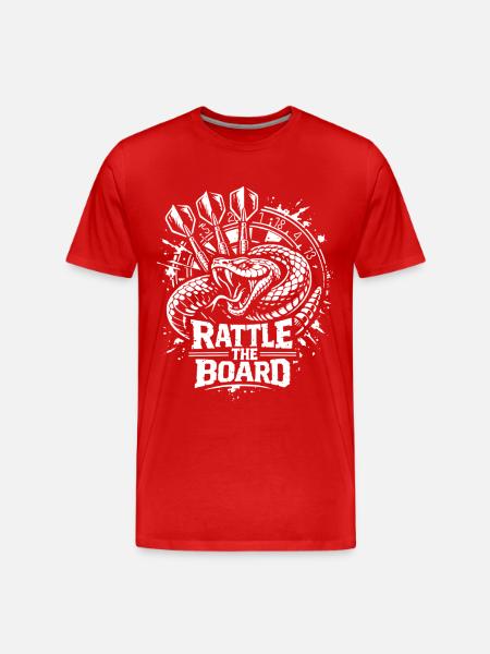 Fléchettes | Secouez la planche, Klapperschlange - T-shirt bio Premium Homme - rouge