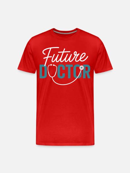 Future Doctor Stethoscope Design - Men's Premium Organic T-Shirt - red