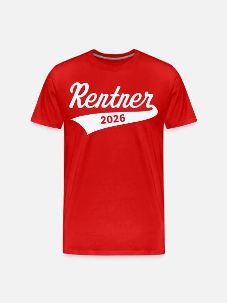 Retirees 2026 (Pension/Retirement/White) - Men's Premium Organic T-Shirt - red