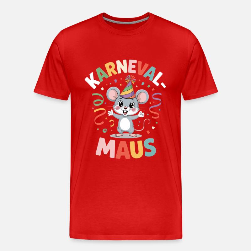 Karnevalsmaus Karneval Köln Kölner Karnevals Maus - Männer Premium Bio T-Shirt - Rot