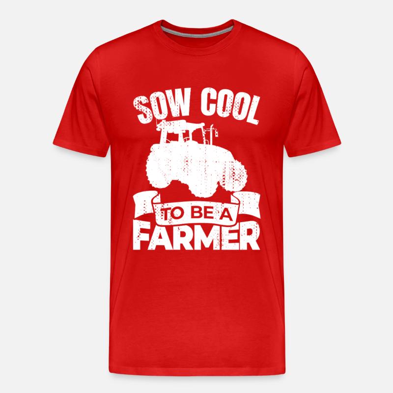 So Cool ein Bauer zu sein - Männer Premium Bio T-Shirt - Rot