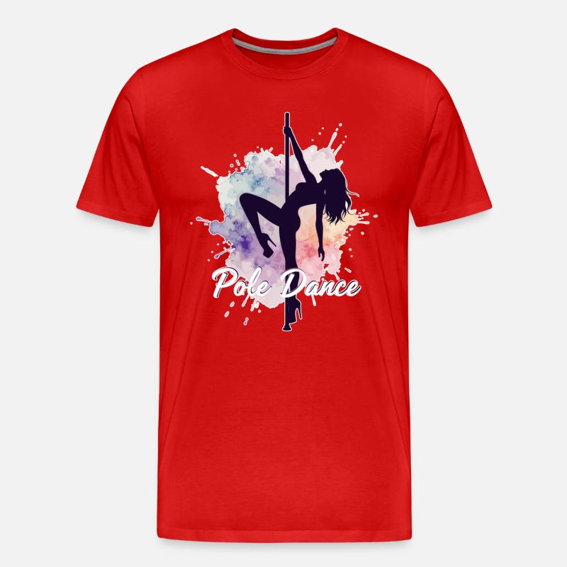 Pole Dance Poledancerinnen Aquarell stark Geschenk - Männer Premium Bio T-Shirt - Rot