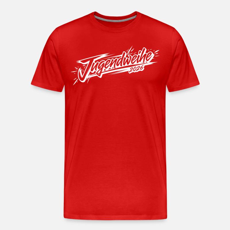Jugendweihe 2026 - Männer Premium Bio T-Shirt - Rot