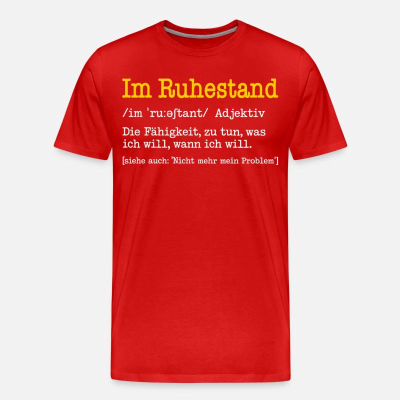 Retired Definition Funny Retiree Gift - Men's Premium Organic T-Shirt - red