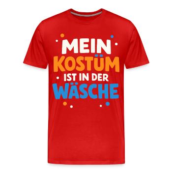 My costume is in the laundry Carnival Carnival - Men's Premium Organic T-Shirt - red - Front - Damien (186cm)