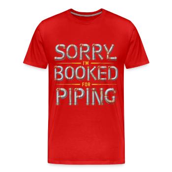 Constructeur de pipeline de couche de tuyau - T-shirt bio Premium Homme - rouge - Devant - Damien (186cm)