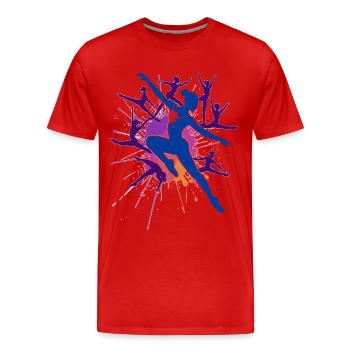 Turnen Turnerin Gymnastik Akrobatik Kunstturnen - Männer Premium Bio T-Shirt - Rot - Vorne - Damien (186cm)