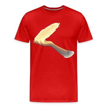 Lâcher prise – un signe silencieux - T-shirt bio Premium Homme - rouge - Devant - Damien (186cm)