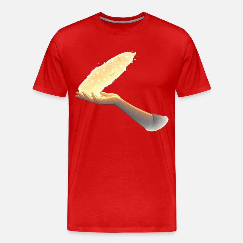 Loslassen – ein stilles Zeichen - Männer Premium Bio T-Shirt - Rot