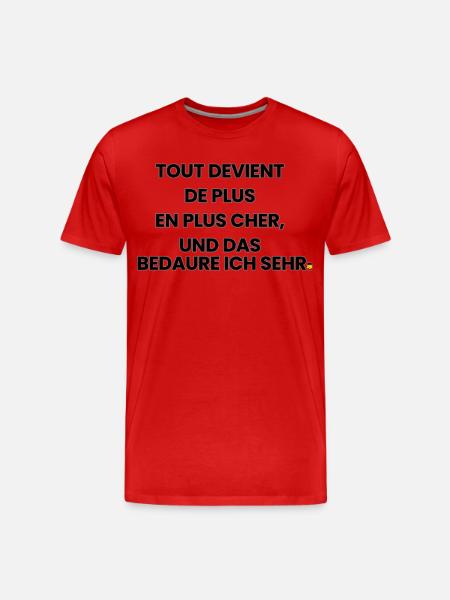French-German-Rhyme 1 (Ver. B) - Men's Premium Organic T-Shirt - red