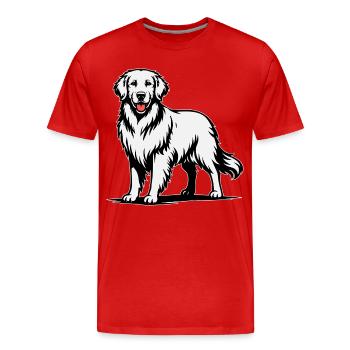 Golden Retriever in a Proud Pose - Men's Premium Organic T-Shirt - red - Front - Damien (186cm)