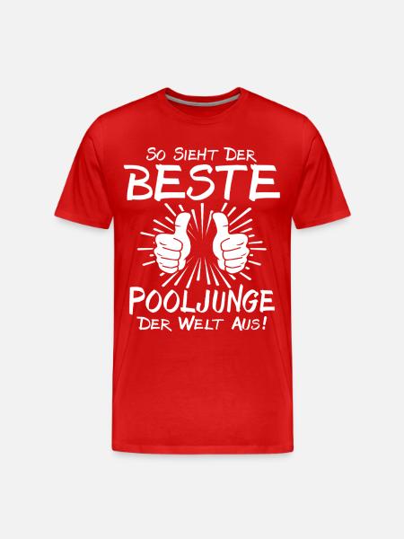 Bester Pooljunge - Männer Premium Bio T-Shirt - Rot