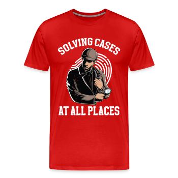 Ermittlungsuniform Beobachtungsausrüstung Private - Männer Premium Bio T-Shirt - Rot - Vorne - Damien (186cm)