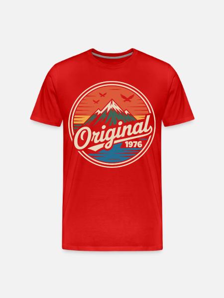 Originales Retro-Jubiläum von 1976 - Männer Premium Bio T-Shirt - Rot