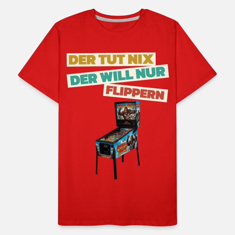 Pinball Arcade He's Doing Nothing Men's Premium Organic T-Shirt