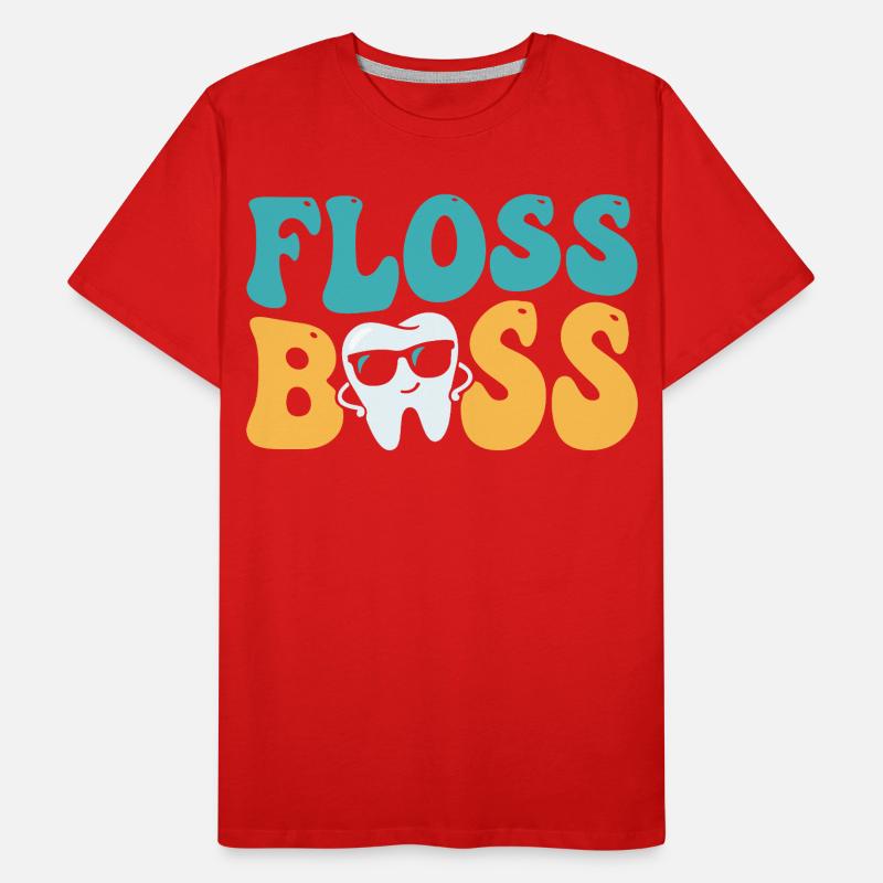 Assistant dentaire dentaire Floss T-shirt bio Premium Homme