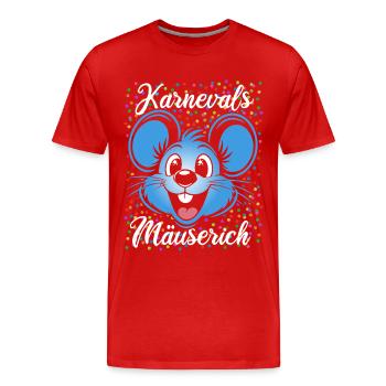 Souris de Carnaval | Hommes en costume partenaires - T-shirt bio Premium Homme - rouge - Devant - Damien (186cm)