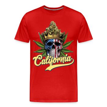 Californie - T-shirt bio Premium Homme - rouge - Devant - Damien (186cm)