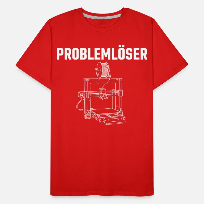 Problem Solver imprimante 3D – Conception de déclaration de créateur T-shirt bio Premium Homme
