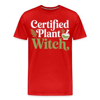 Klinische botanische Fachexpertenbekleidung - Männer Premium Bio T-Shirt - Rot - Vorne - Damien (186cm)