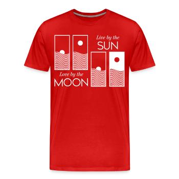 Sonnenaufgang / Sonnenuntergang - Männer Premium Bio T-Shirt - Rot - Vorne - Damien (186cm)