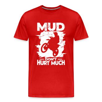 La boue ne fait pas de mal - T-shirt bio Premium Homme - rouge - Devant - Damien (186cm)