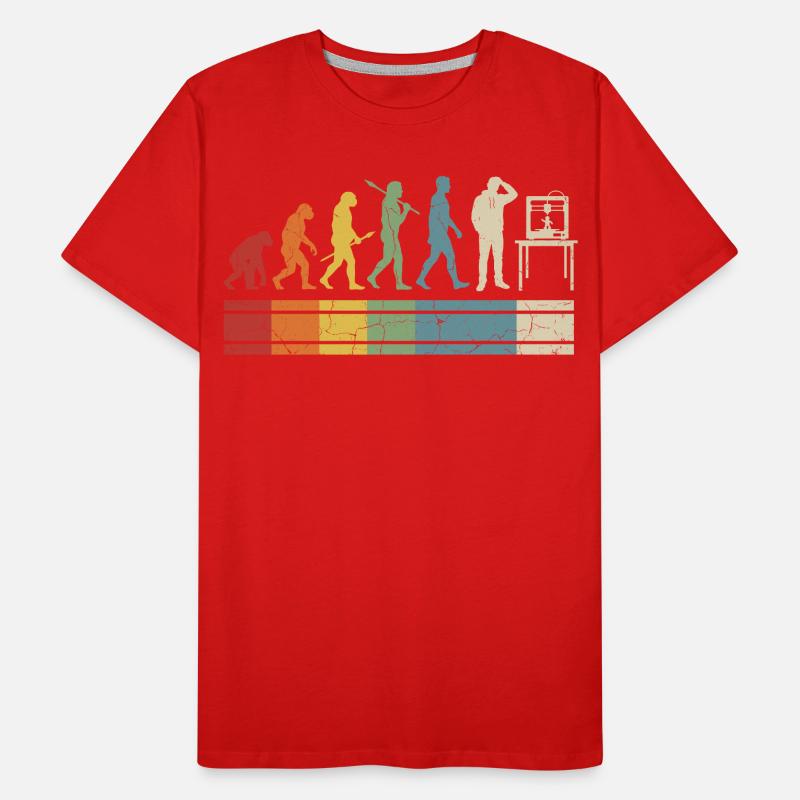 3D Druck Evolution – Vintage Maker Design Männer Premium Bio T-Shirt