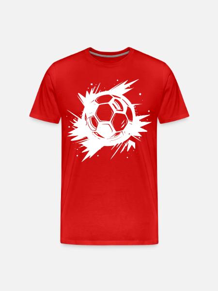 Football Street Art - Men's Premium Organic T-Shirt - red