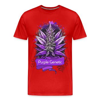 Purple Genetic - Männer Premium Bio T-Shirt - Rot - Vorne - Damien (186cm)