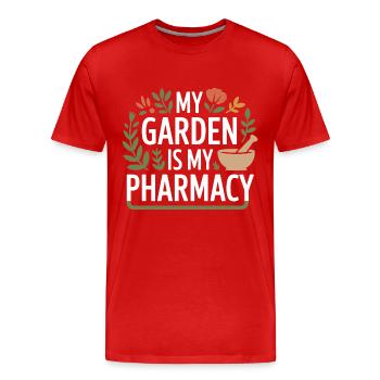Spécialiste botanique clinique certifié en vêtements - T-shirt bio Premium Homme - rouge - Devant - Damien (186cm)