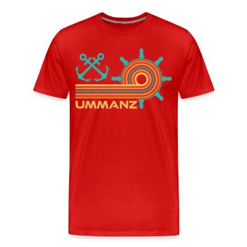 Baltic Sea Holiday ISLAND UMMANZ Fun - Men's Premium Organic T-Shirt - red - Front - Damien (186cm)