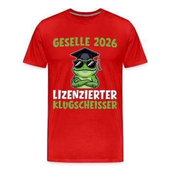 Journeyman 2026 Frog Passed Training Gift - Men's Premium Organic T-Shirt - red - Front - Damien (186cm)