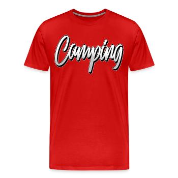 Camping - Männer Premium Bio T-Shirt - Rot - Vorne - Damien (186cm)