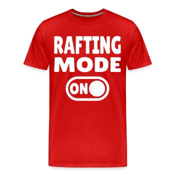 Rafting Mode ON – Wildwasser im Schlauchboot - Männer Premium Bio T-Shirt - Rot - Vorne - Damien (186cm)