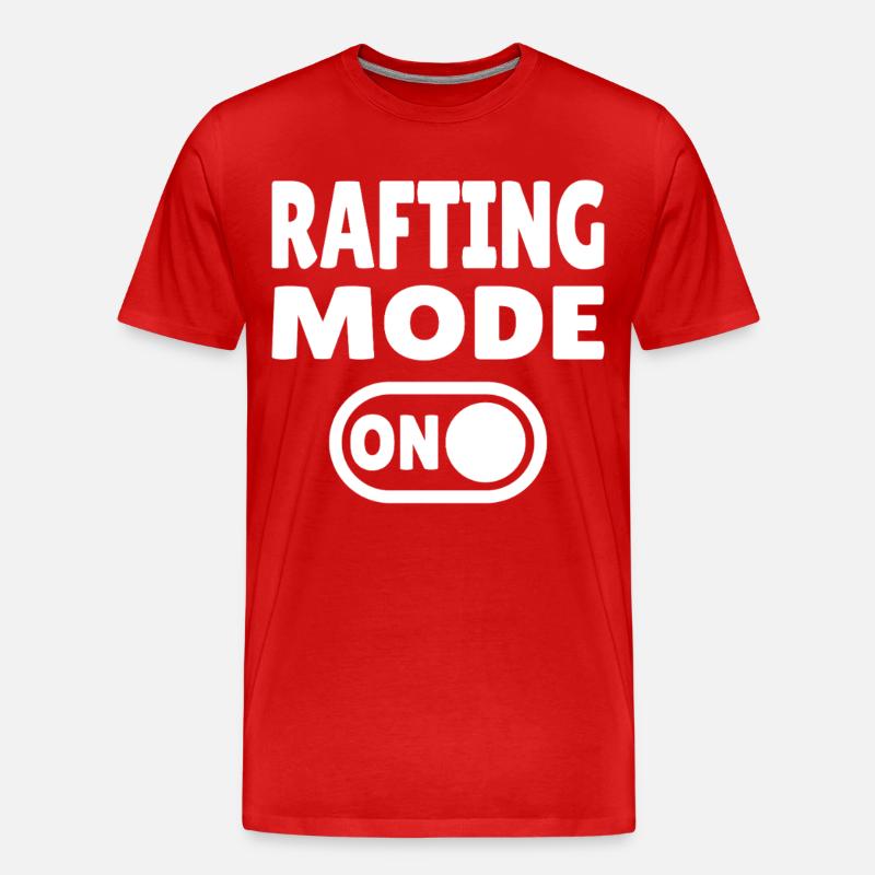 Rafting Mode ON – Wildwasser im Schlauchboot - Männer Premium Bio T-Shirt - Rot