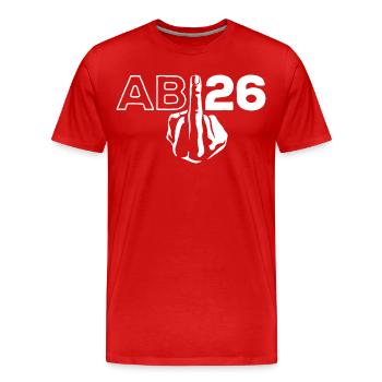ABI 2026 Middle Finger Abitur - Gift - Men's Premium Organic T-Shirt - red - Front - Damien (186cm)