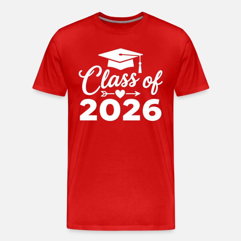 CLASS OF 2026 Absolventen Abschluss Studium - Männer Premium Bio T-Shirt - Rot