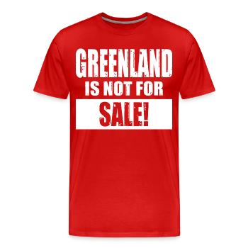 Greenland Is Not For Sale - Männer Premium Bio T-Shirt - Rot - Vorne - Damien (186cm)