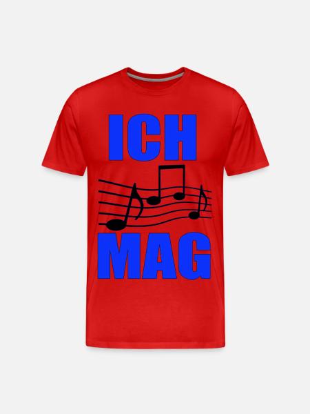 I like music Blue note layout - Men's Premium Organic T-Shirt - red