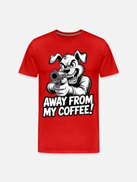 Away from my coffee - Men's Premium Organic T-Shirt - red