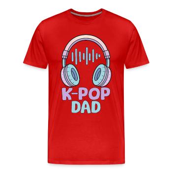 K Pop Dad - Men's Premium Organic T-Shirt - red - Front - Damien (186cm)